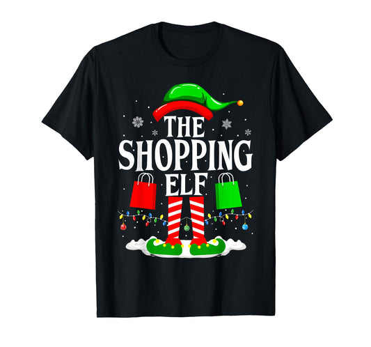 The Shopping Elf Funny Xmas Family matching Christmas T-Shirt