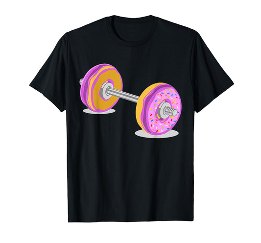 Donuts Weightlifting Funny Gym Workout T-Shirt