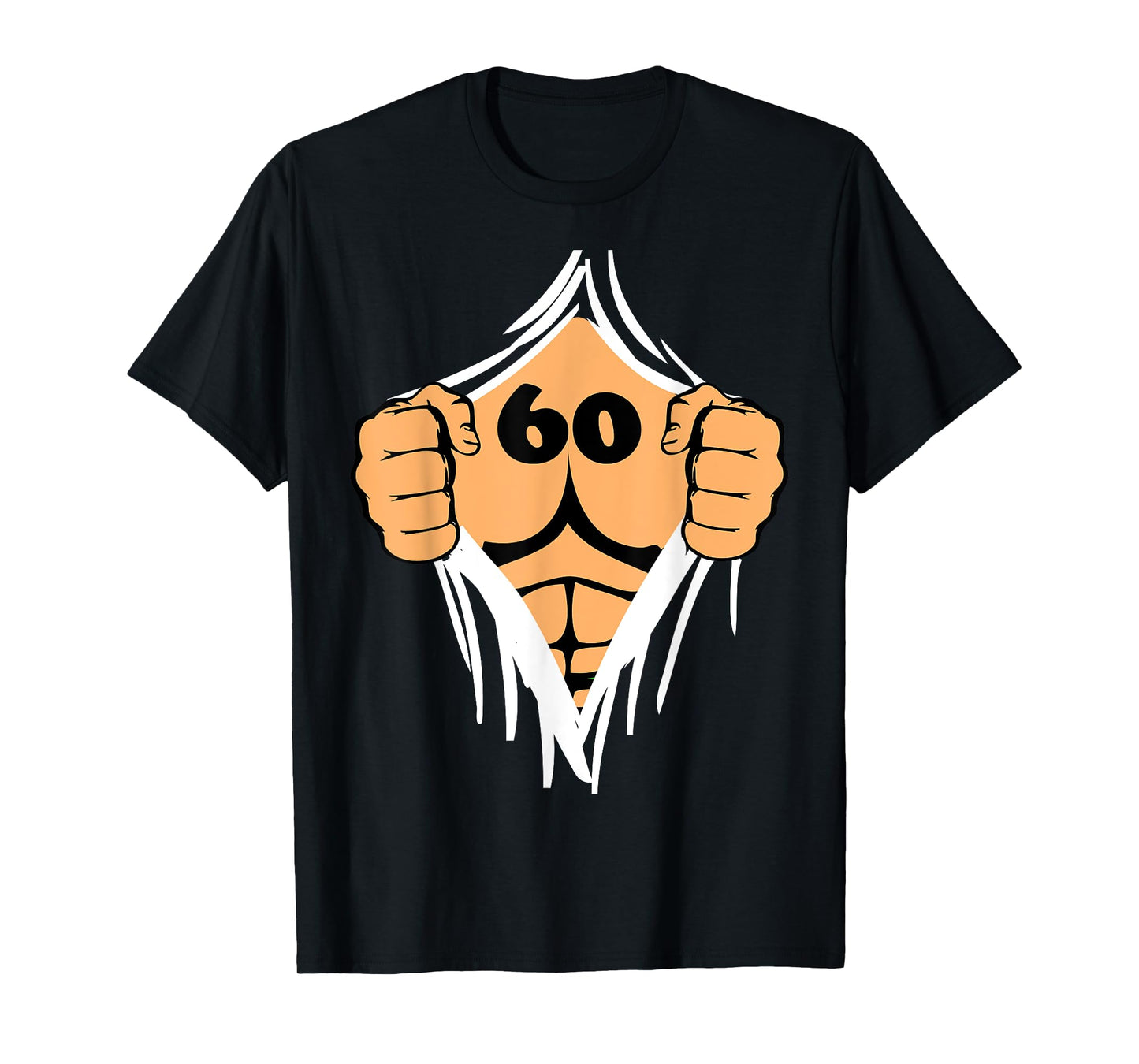 Funny Gag Birthday Gift TShirt Open Chest 60 Year Old Men T-Shirt