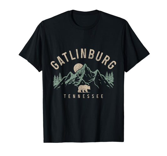 Gatlinburg Tennessee Mountains Bear Nature Lover Vintage T-Shirt