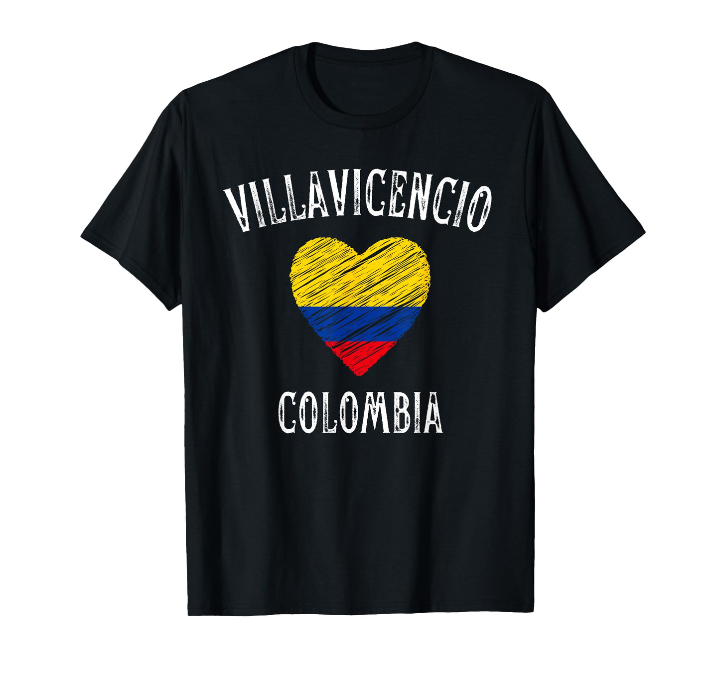 Colombia Flag Heart Villavicencio City T-Shirt
