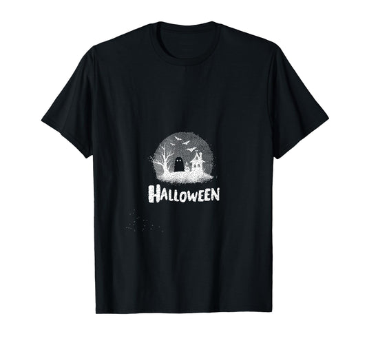 Cute Witchy Halloween Moon Magic Art T-Shirt