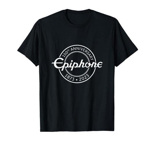 Epiphone 150th Anniversary T-Shirt - Guitar Apparel - Unisex-Adults, Unisex-Kids - Black - Small - Short Sleeve - T-Shirt