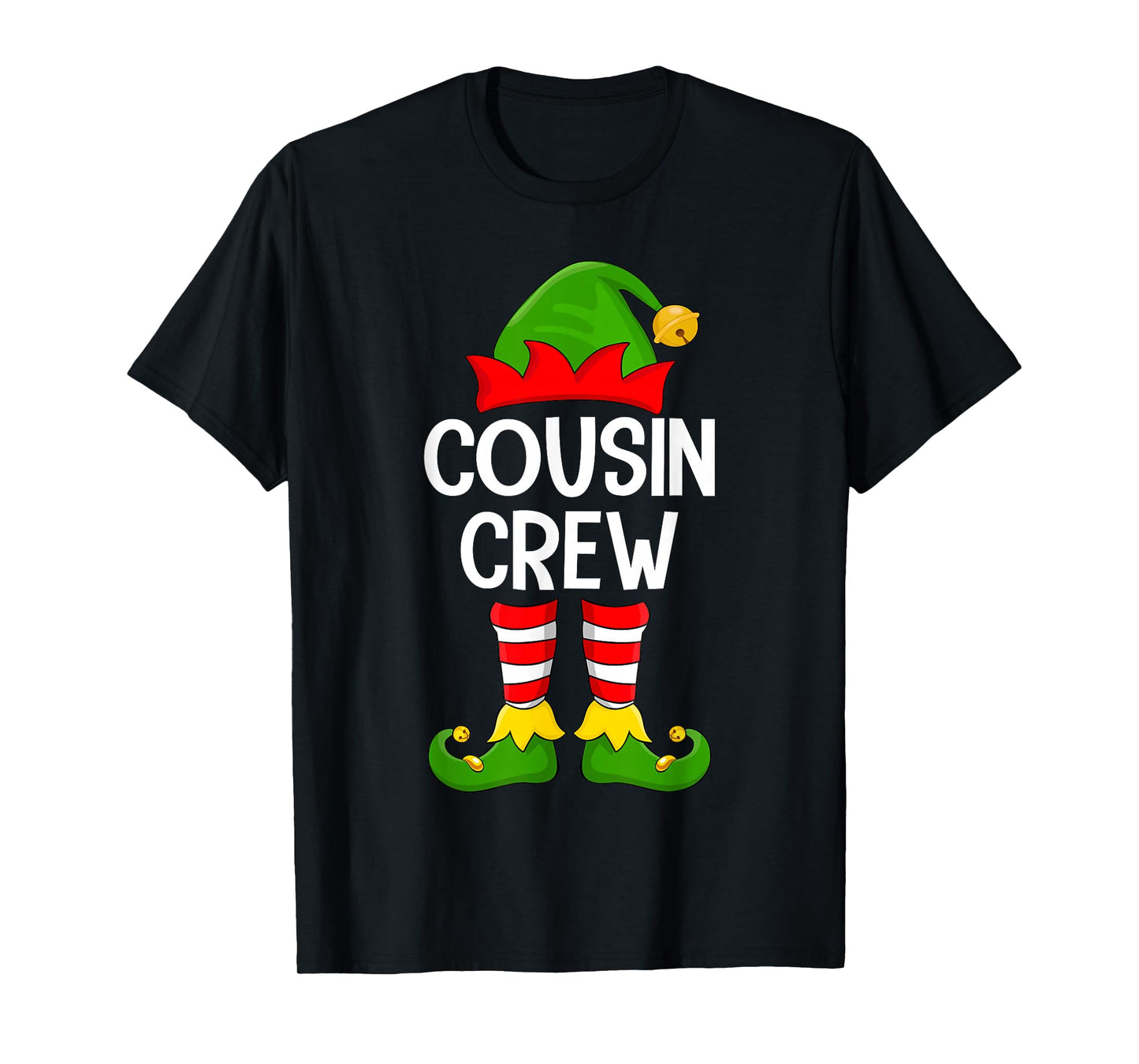 Cousin Crew Elf Xmas Family Matching Elf Squad Christmas T-Shirt