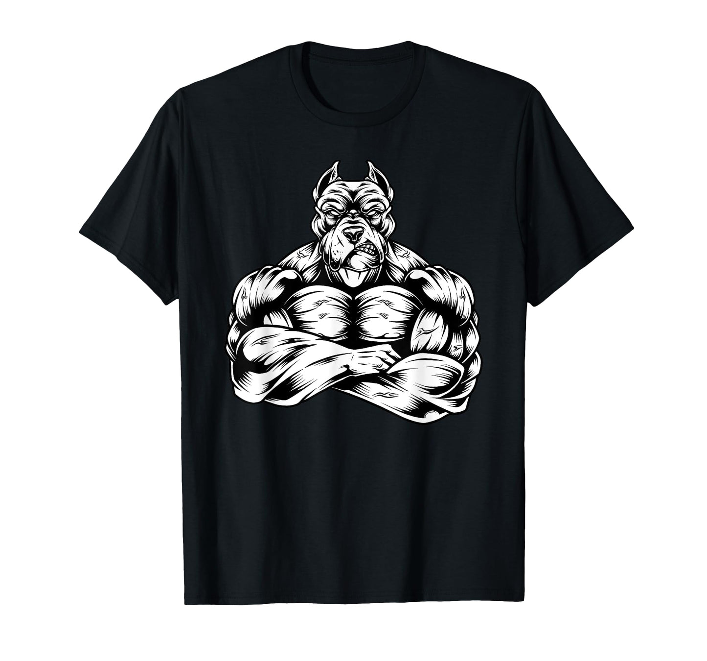 Muscles Pitbull dog lover workout Gym Fitness powerlifter T-Shirt