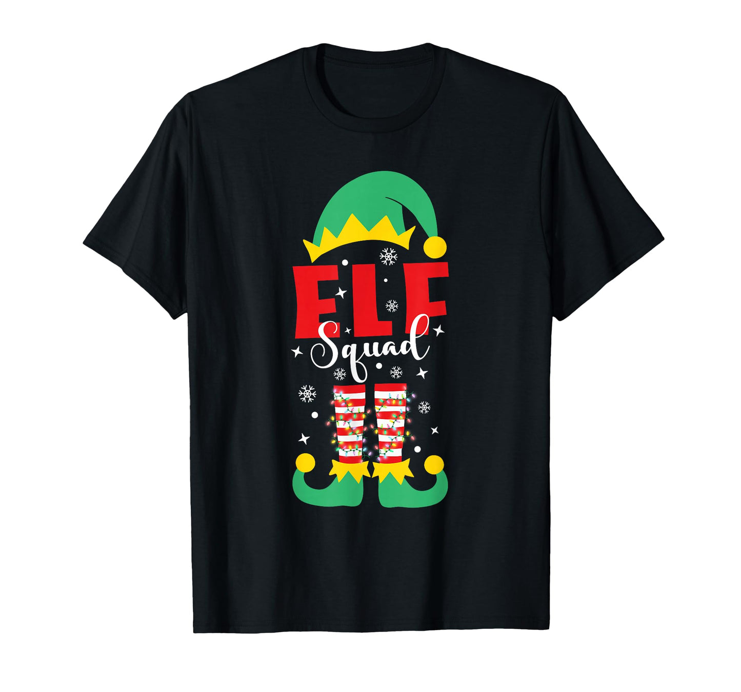 Elf Family Christmas Matching Pajamas Funny Xmas Elf Squad T-Shirt