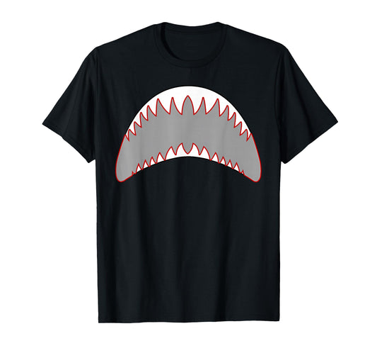 Shark Mouth Jaw Lazy Easy Costume For Halloween Party T-Shirt