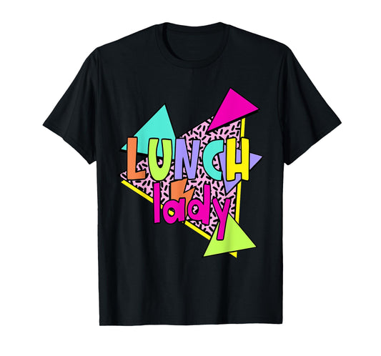 Retro 90s Lunch Lady Leopard Cafeteria Crew Lunch Ladies T-Shirt