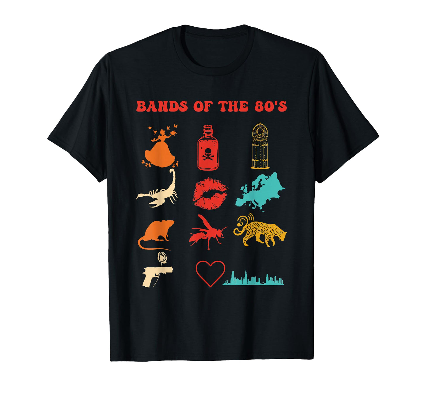 Bands Of The 80's Retro Vintage Design T-Shirt