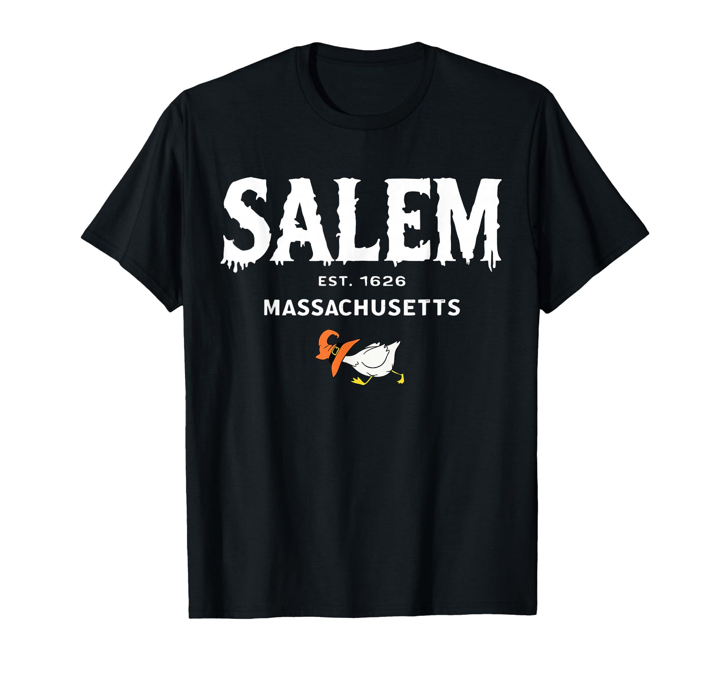 Salem 1626 Massachusetts MA Halloween Duck Witch Costume T-Shirt