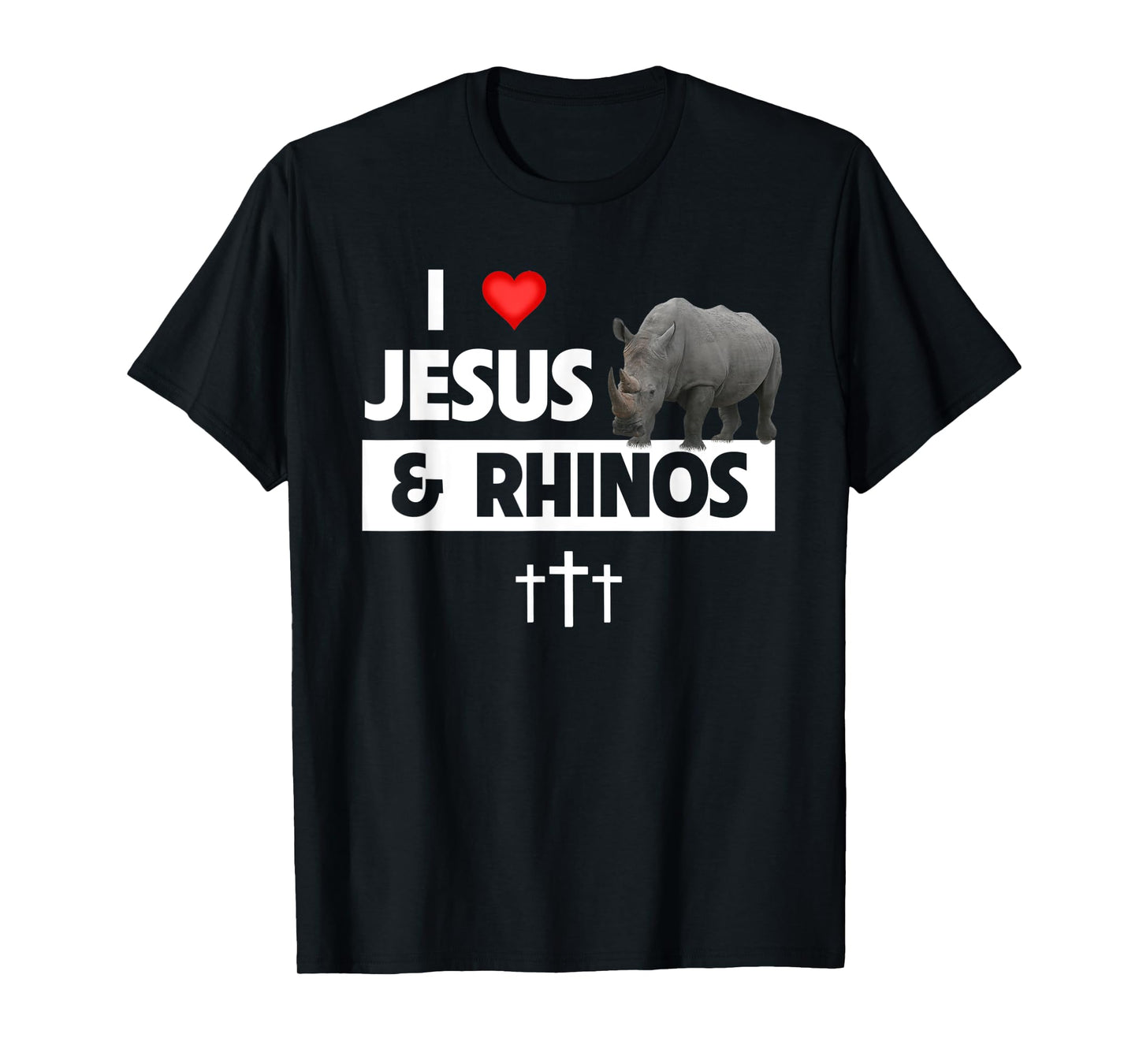 I Love Jesus and Rhinos Christian Rhinoceros Safari Zoo T-Shirt