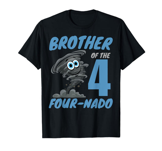 Brother of The Four-Nado Storm TorNado 4th Birthday Boy T-Shirt