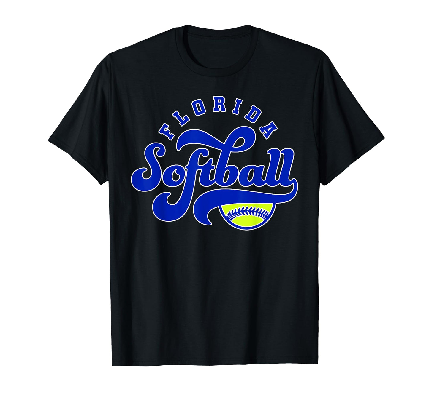 Florida Softball Vintage Mens Kids Team Retro Softball Fan T-Shirt