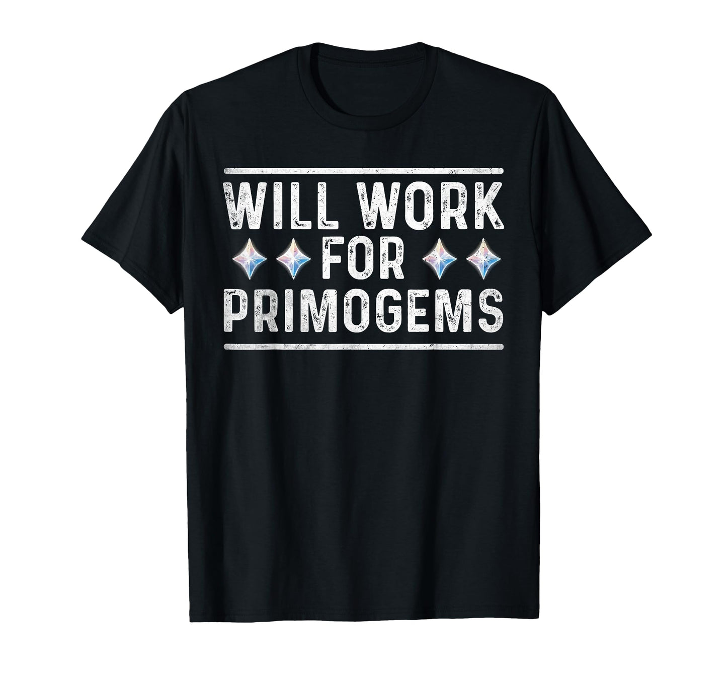 will work for primogems funny gaming gamer RGB mobile game T-Shirt