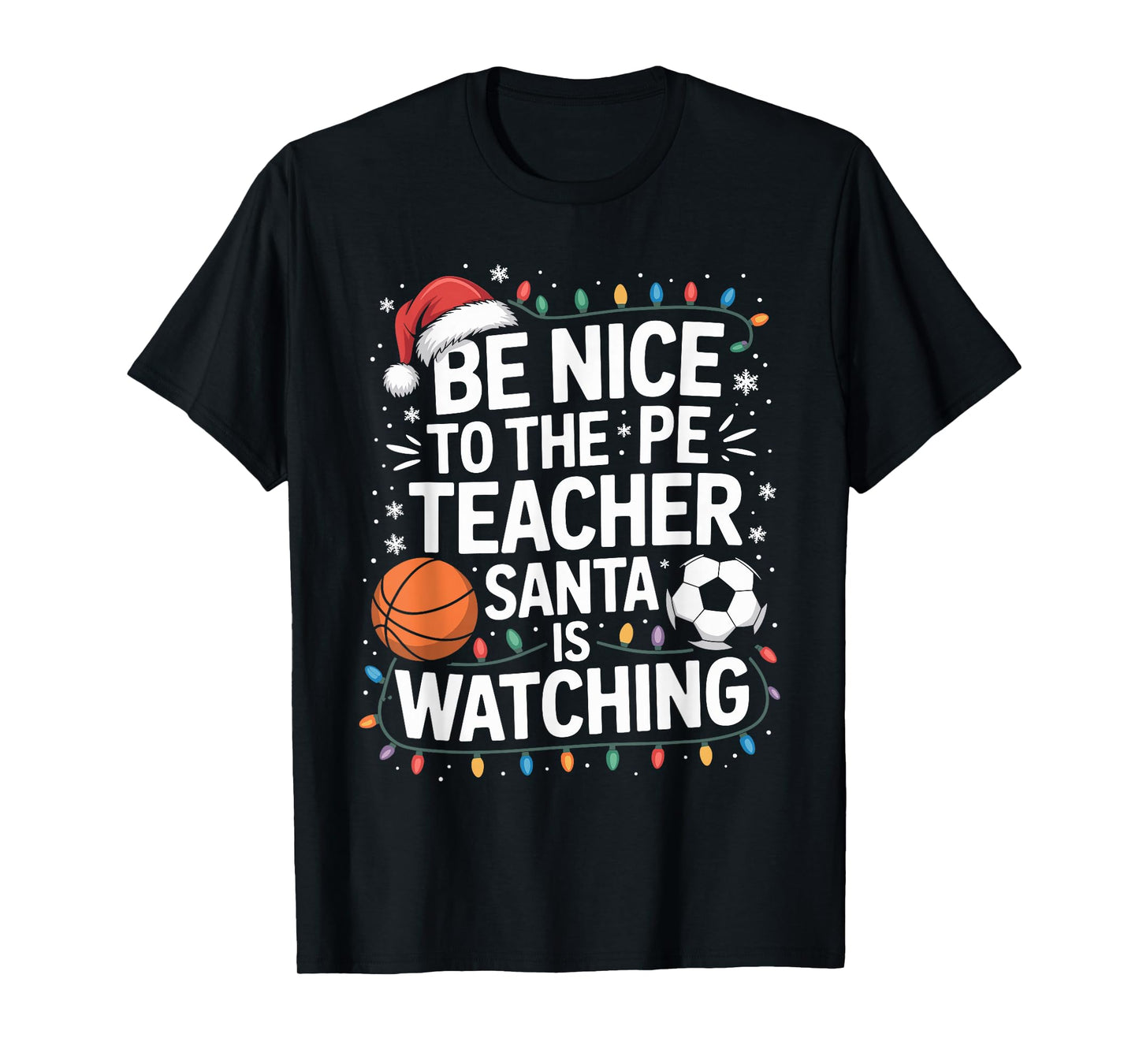 Funny PE Teacher Christmas Physical Education Xmas T-Shirt