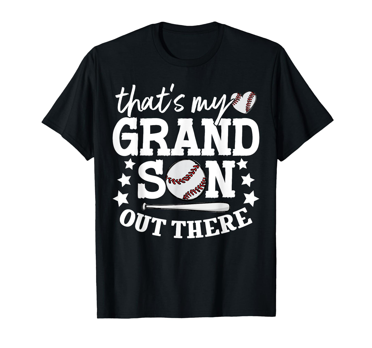 That's My Grandson Out There Women Baseball Grandma T-Ball T-Shirt