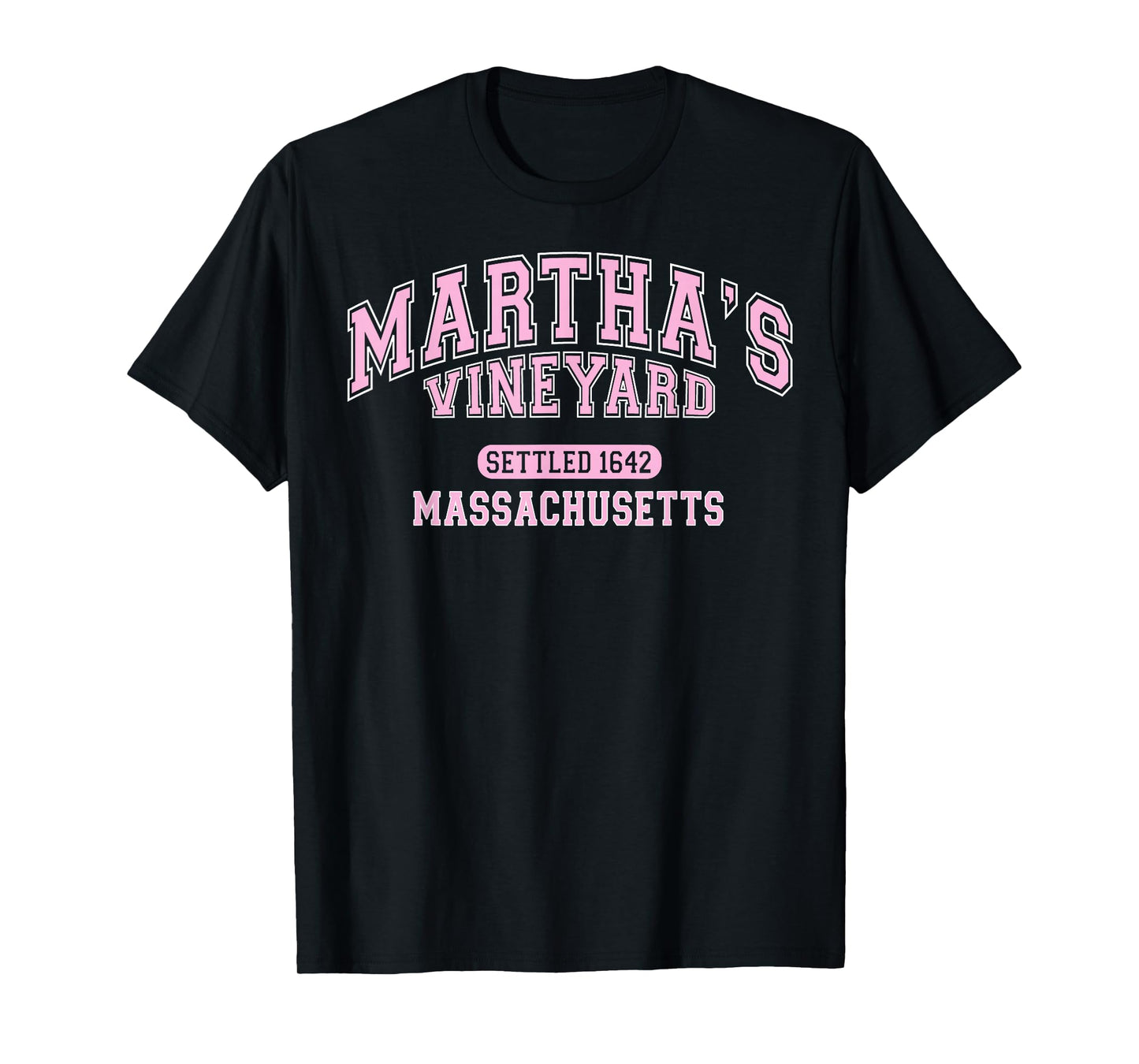 Martha's Vineyard Massachusetts Vintage Sports Pink T-Shirt