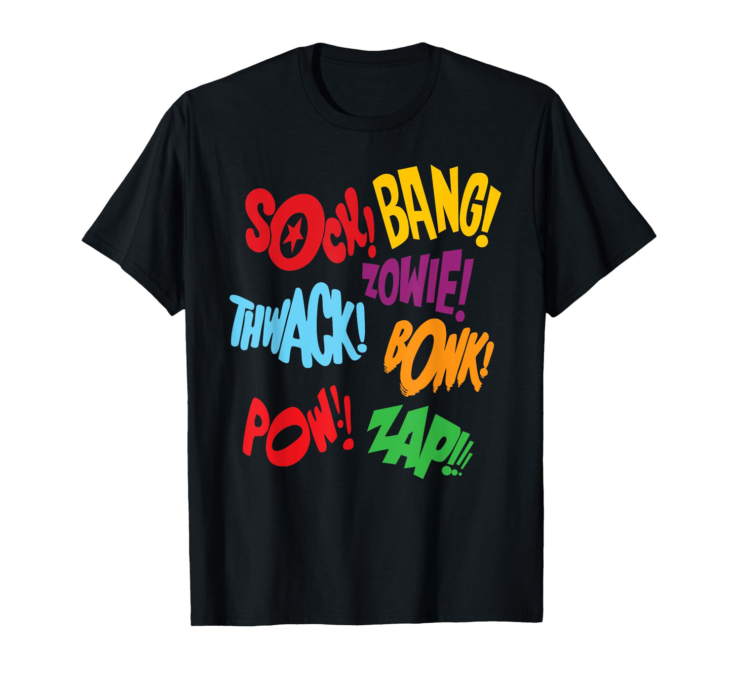 Retro Comic Book Action Sound Effects Sock Bang Pow T-Shirt