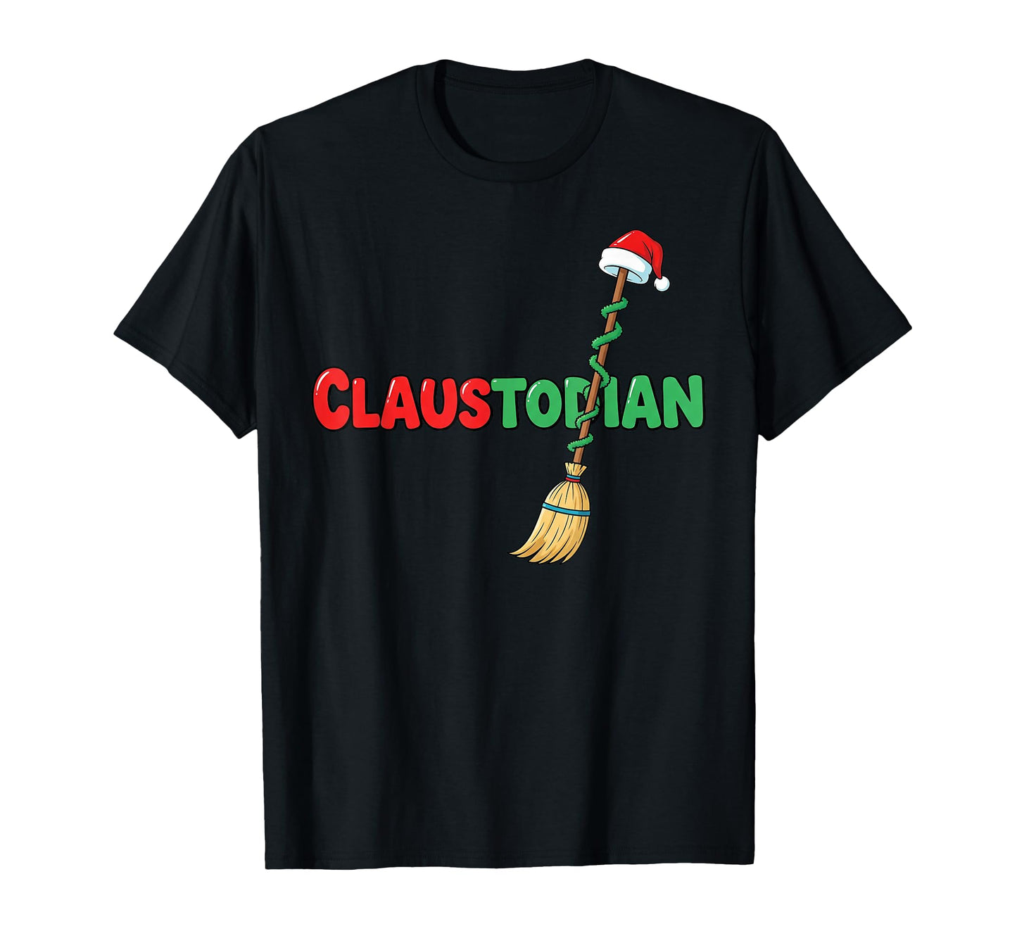 Claustodian Funny Christmas Custodian Pun T-Shirt