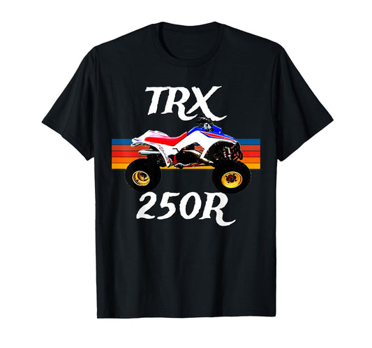 1986 Vintage Retro Four Wheeler ATV ATC TRX 250R T-Shirt, Small, Black