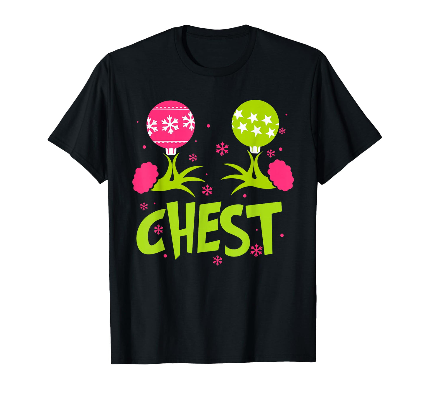 Chest Nuts Matching Chestnuts Funny Christmas Couples Chest T-Shirt