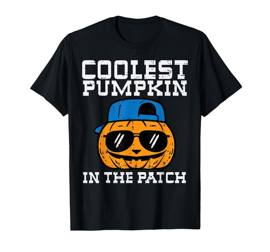Halloween Coolest Pumpkin In Patch Costume Boys Kids Toddler T-Shirt