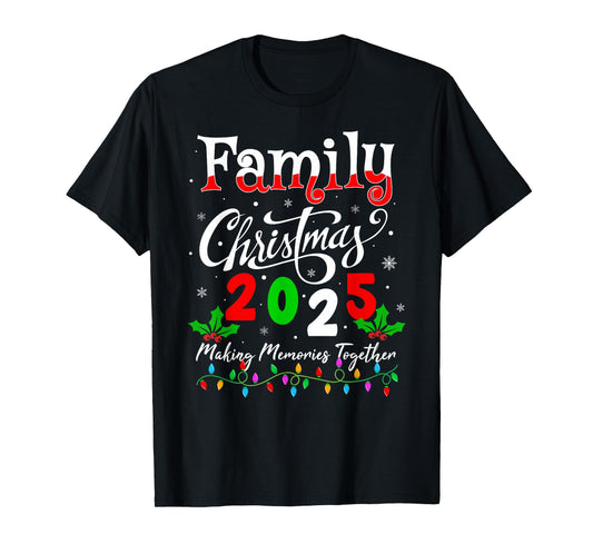Family Christmas 2025 Matching Xmas Pajamas Christmas Squad T-Shirt