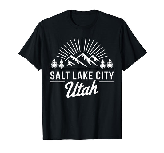 Vintage Salt Lake City Utah Vacation Hiking Mountains T-Shirt