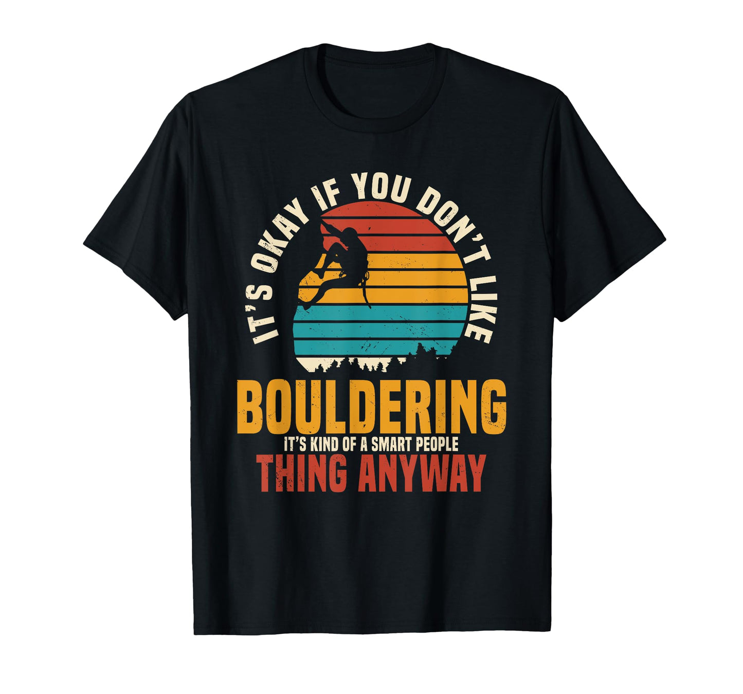 Bouldering Boulderer Retro Vintage Mountain Climber T-Shirt