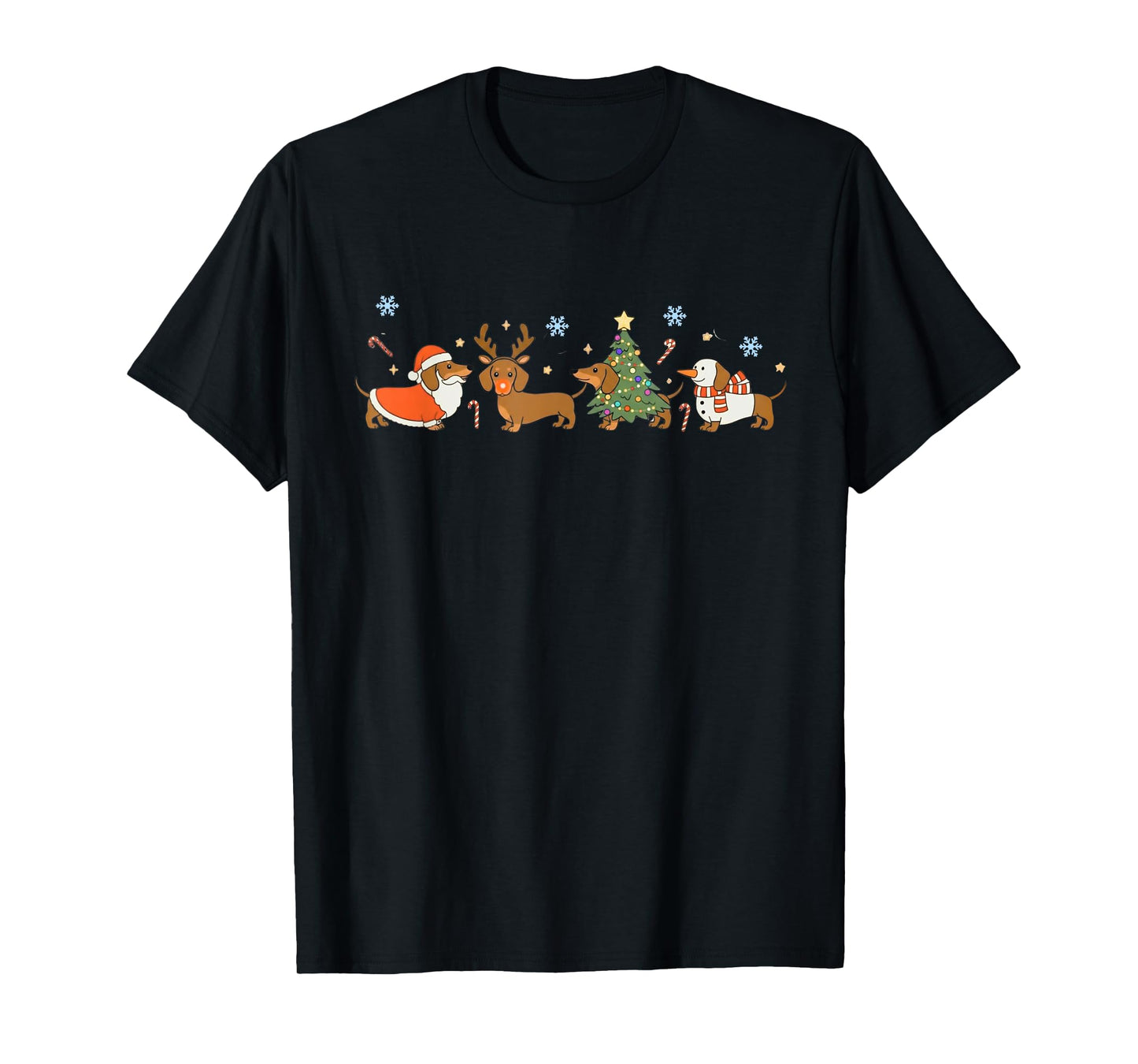 Christmas Dachshund Weenie Dog Holiday Design T-Shirt