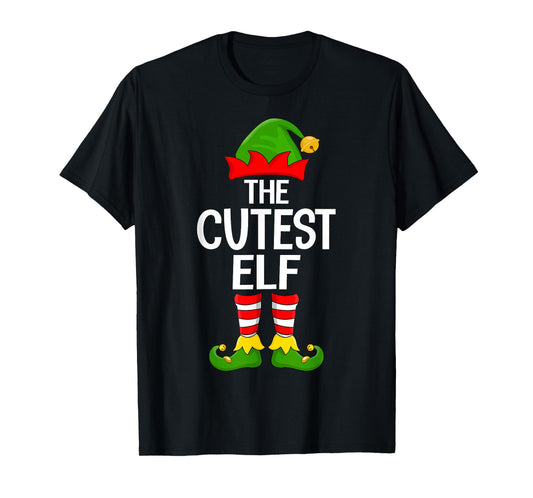 Cutest Elf Xmas Matching Family Elf Squad Christmas T-Shirt