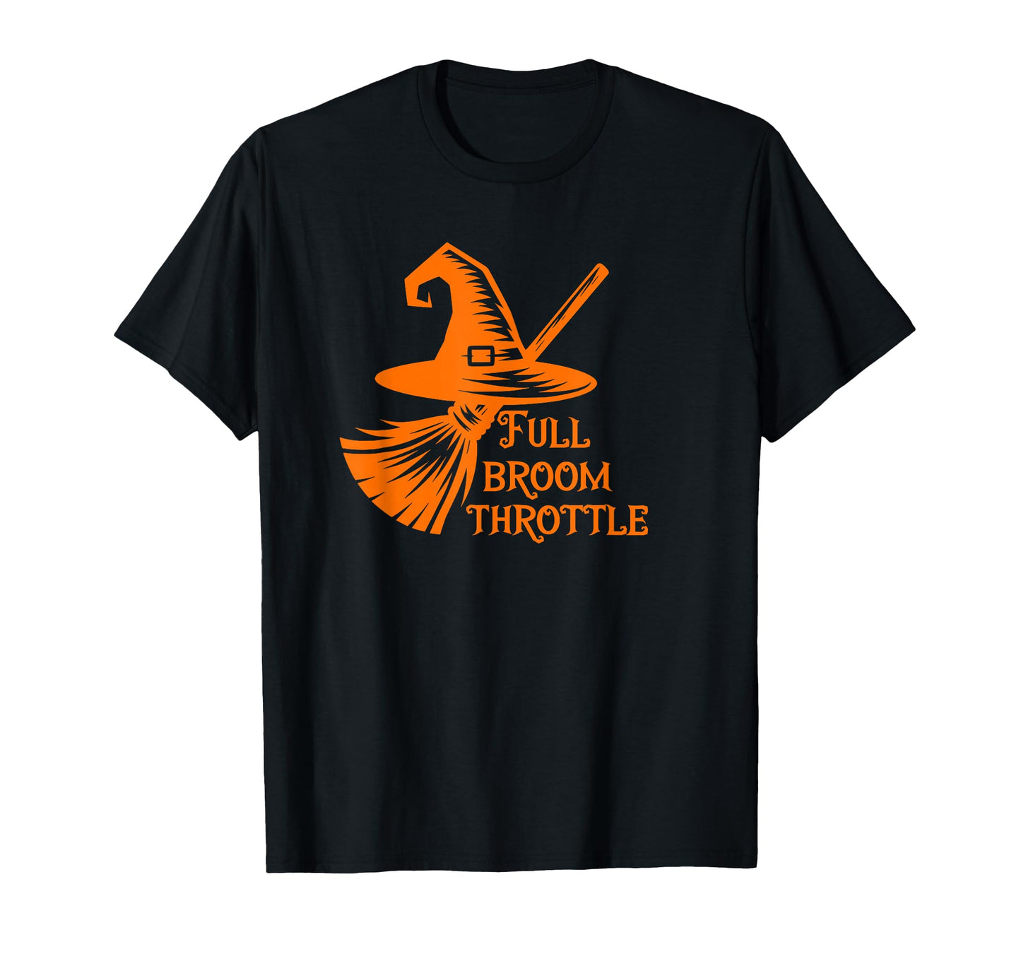 Halloween Witch Broom Full Broom Throttle T-Shirt