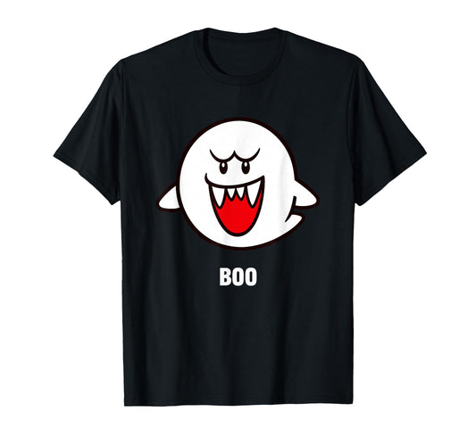 Super Mario Bros Boo Spooky Ghost Center Icon T-Shirt