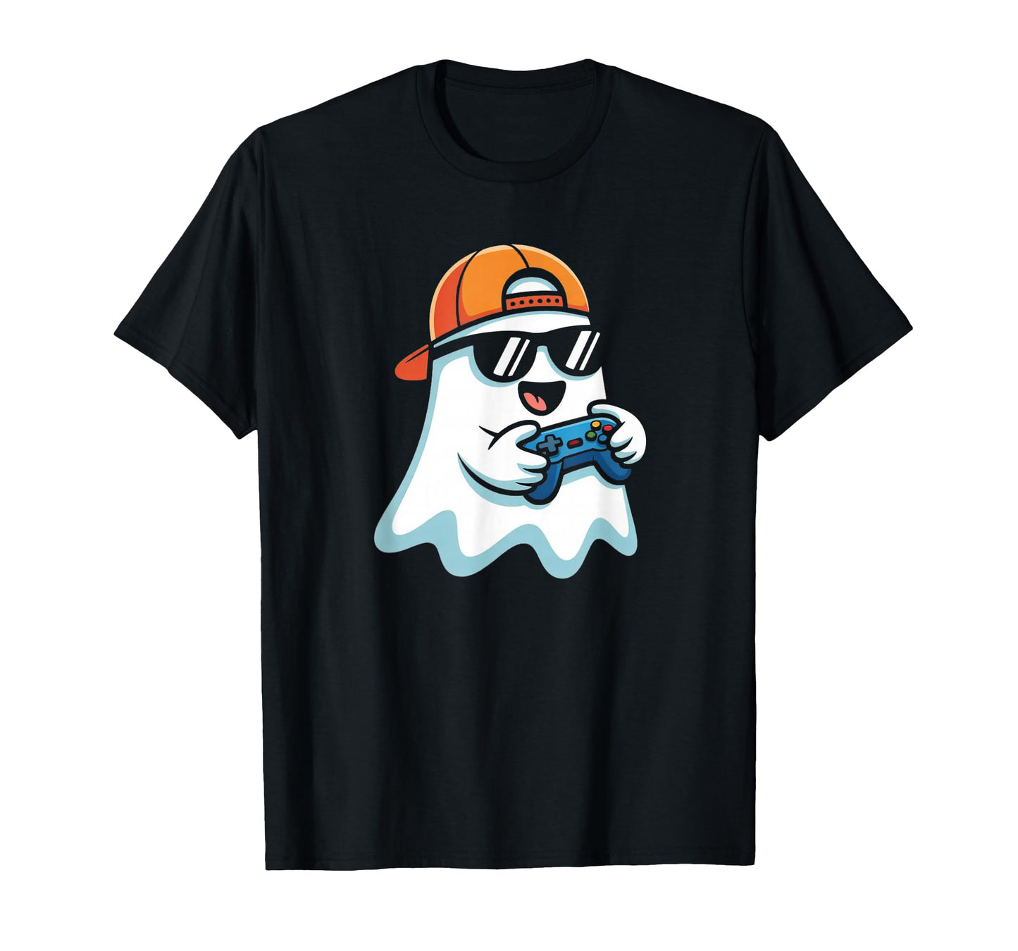 Halloween Ghost Gamer Scary Costume Gaming for Men Boys Kids T-Shirt