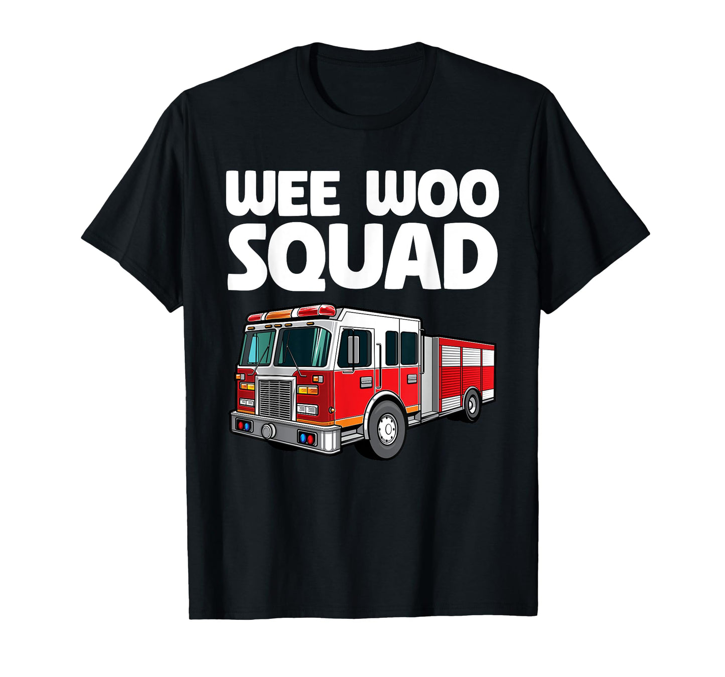 Funny Firefighter Art For Men Women Kids Fire Truck Fireman T-Shirt