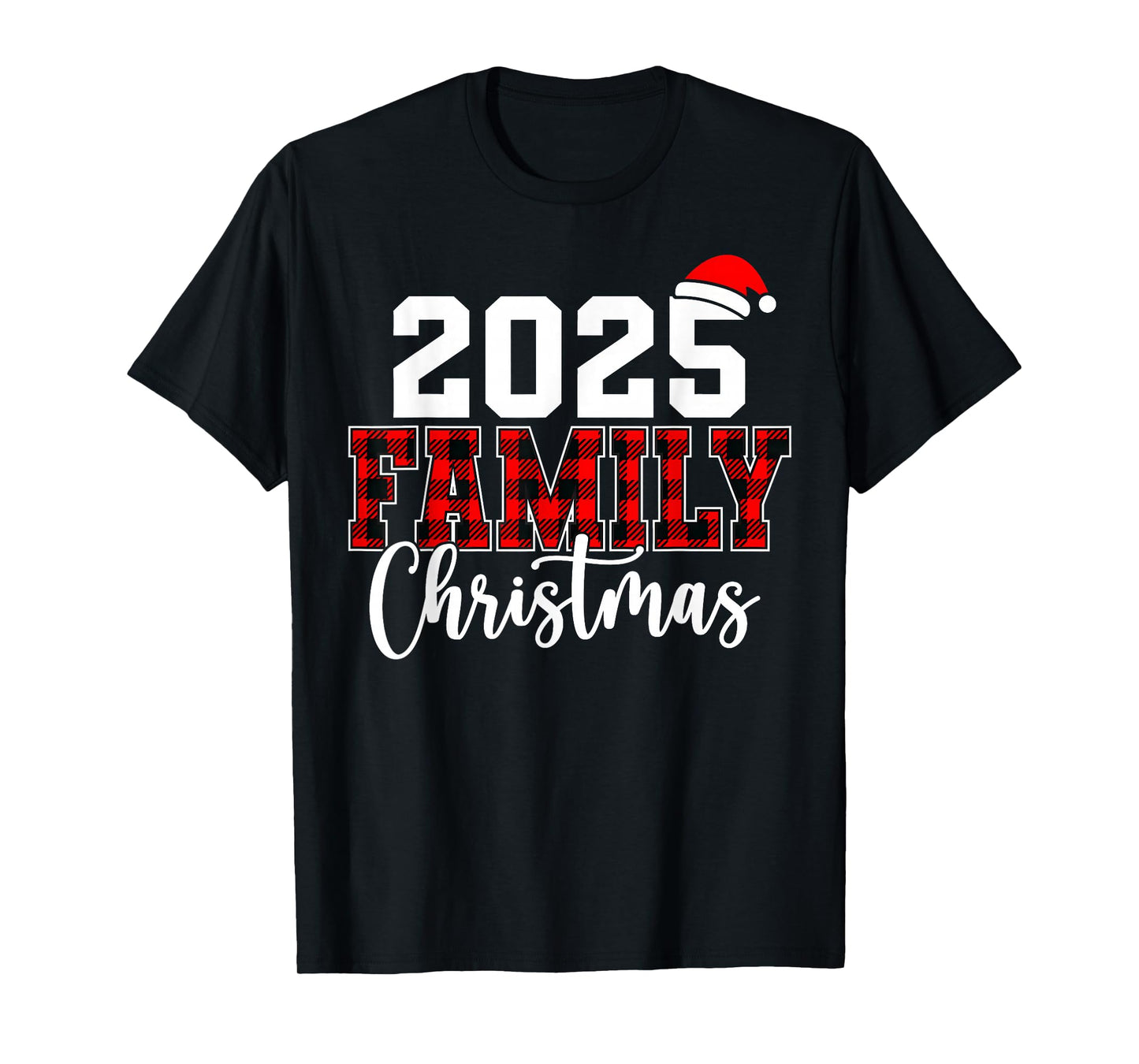 Family Christmas Crew 2025 Making Memories Santa Hat T-Shirt