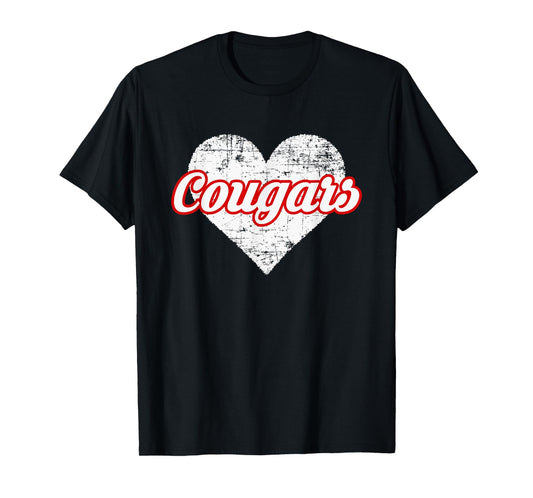 Hazleton Area Cougars Over Heart T-Shirt