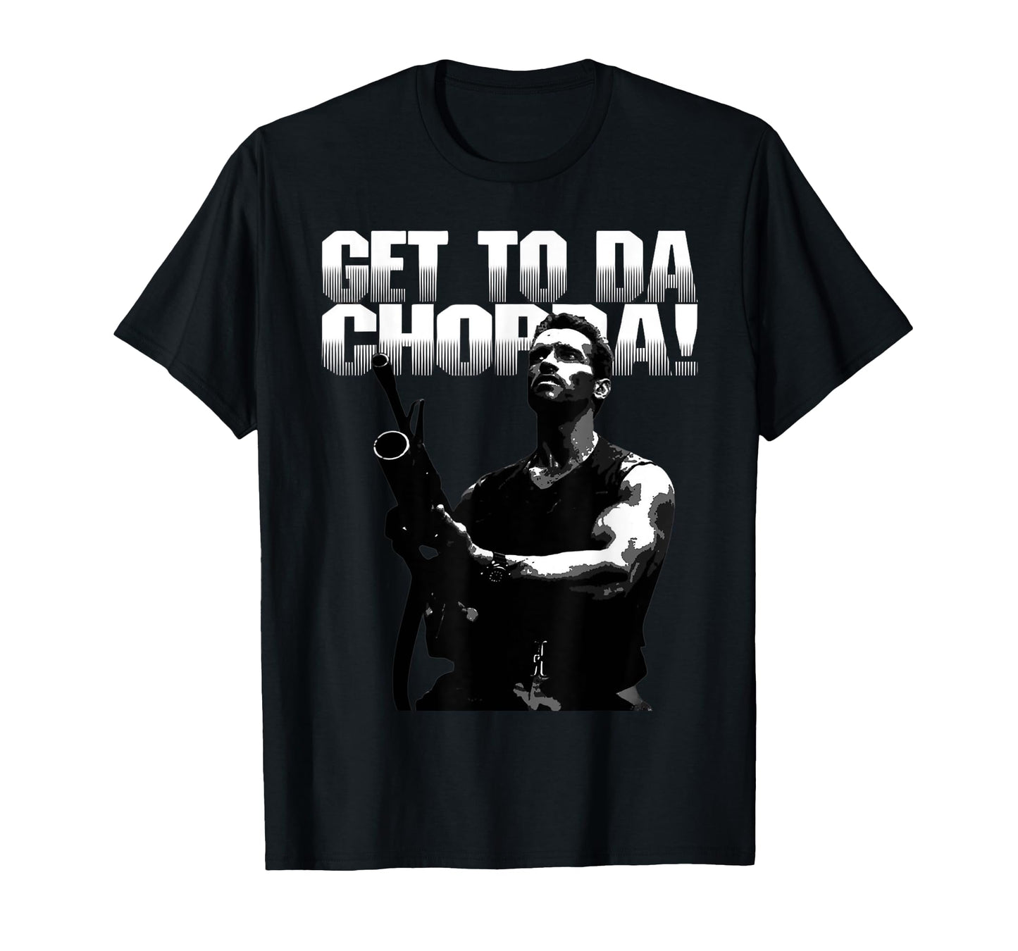 Da Choppa Black Unisex-Adults Classic Fit T-Shirt - Modern Movie Letter Print Short Sleeve - Small
