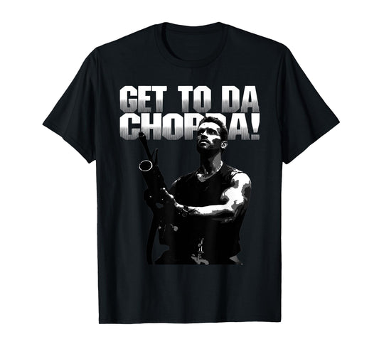 Da Choppa Black Unisex-Adults Classic Fit T-Shirt - Modern Movie Letter Print Short Sleeve - Small
