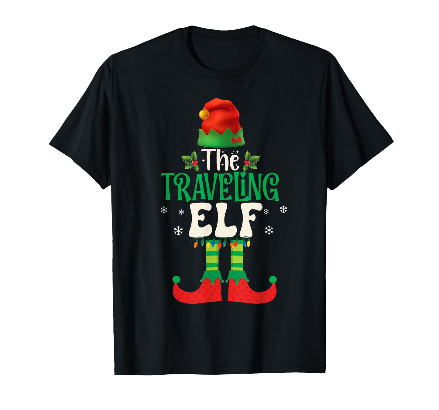 Funny The Traveling Elf Group Matching Family Christmas 2025 T-Shirt