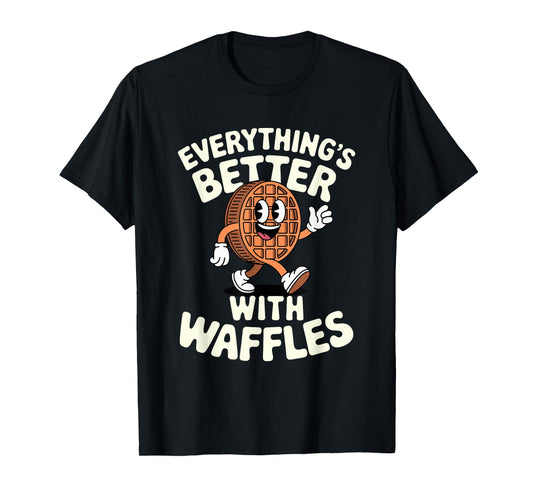 Funny Retro Vintage Waffles Men Women Boys or Girls Waffle T-Shirt