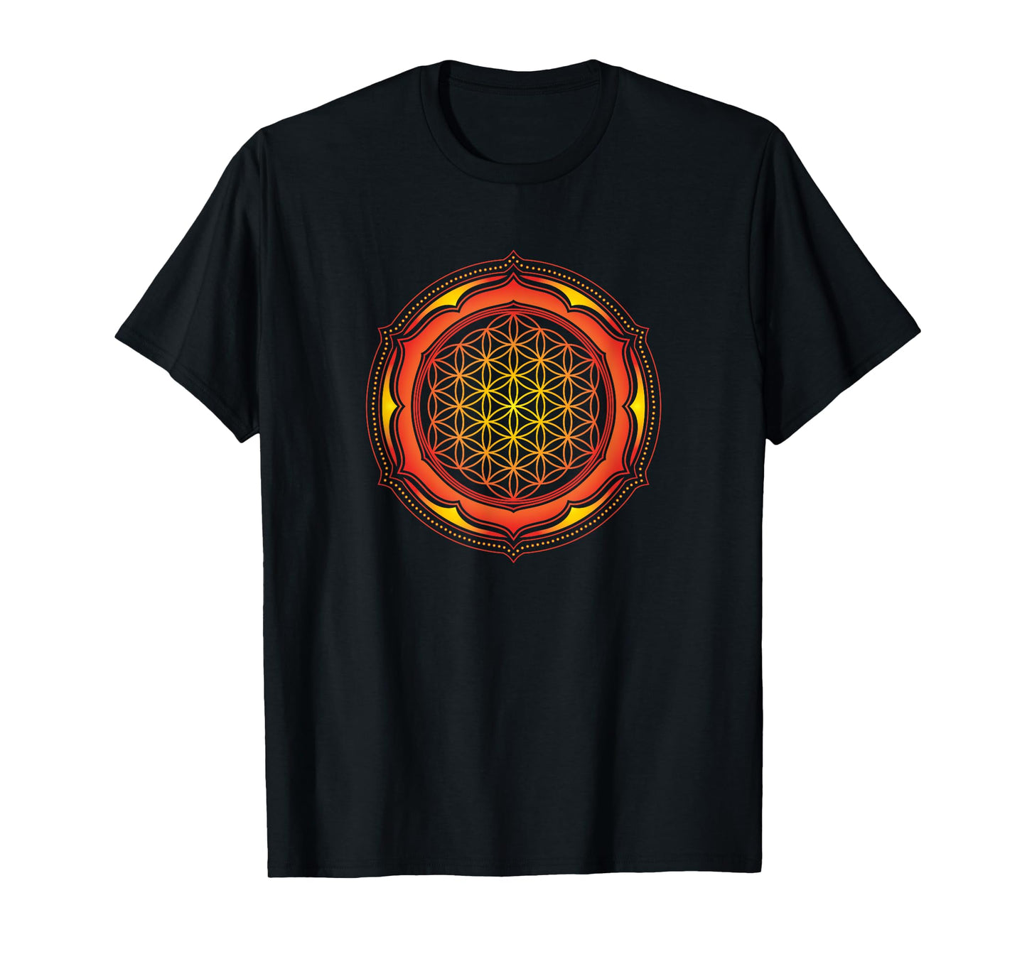 Flower of Life Sacred Geometry Harmony Yoga Fitness T-Shirt