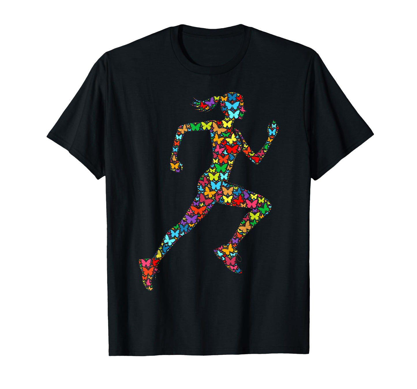 Colorful Butterfly Lover Girls Gym Women Fitness - Running T-Shirt