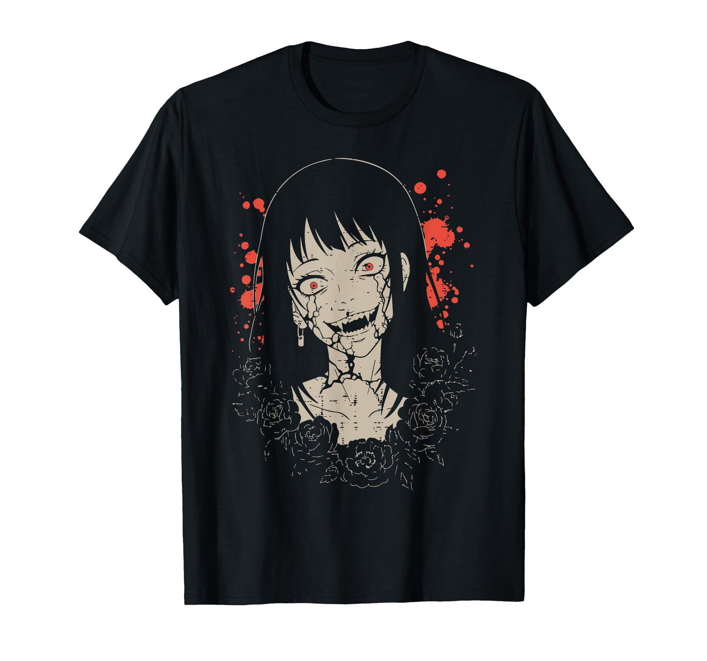 Zombie Anime Girl Japanese Manga Art Goth Women Men Kids T-Shirt