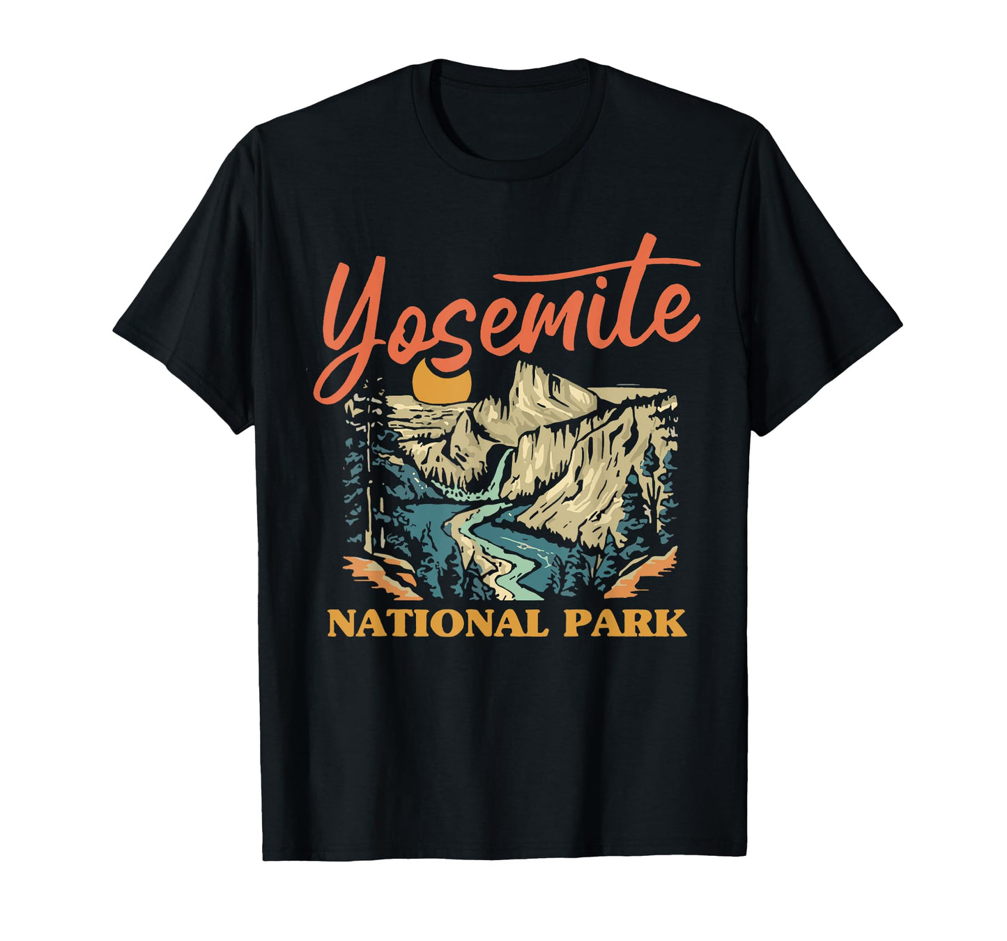 Vintage Yosemite National Park California Sunset T-Shirt
