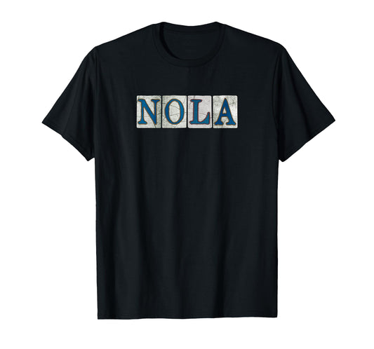 NOLA New Orleans Louisiana Street Tile T-Shirt