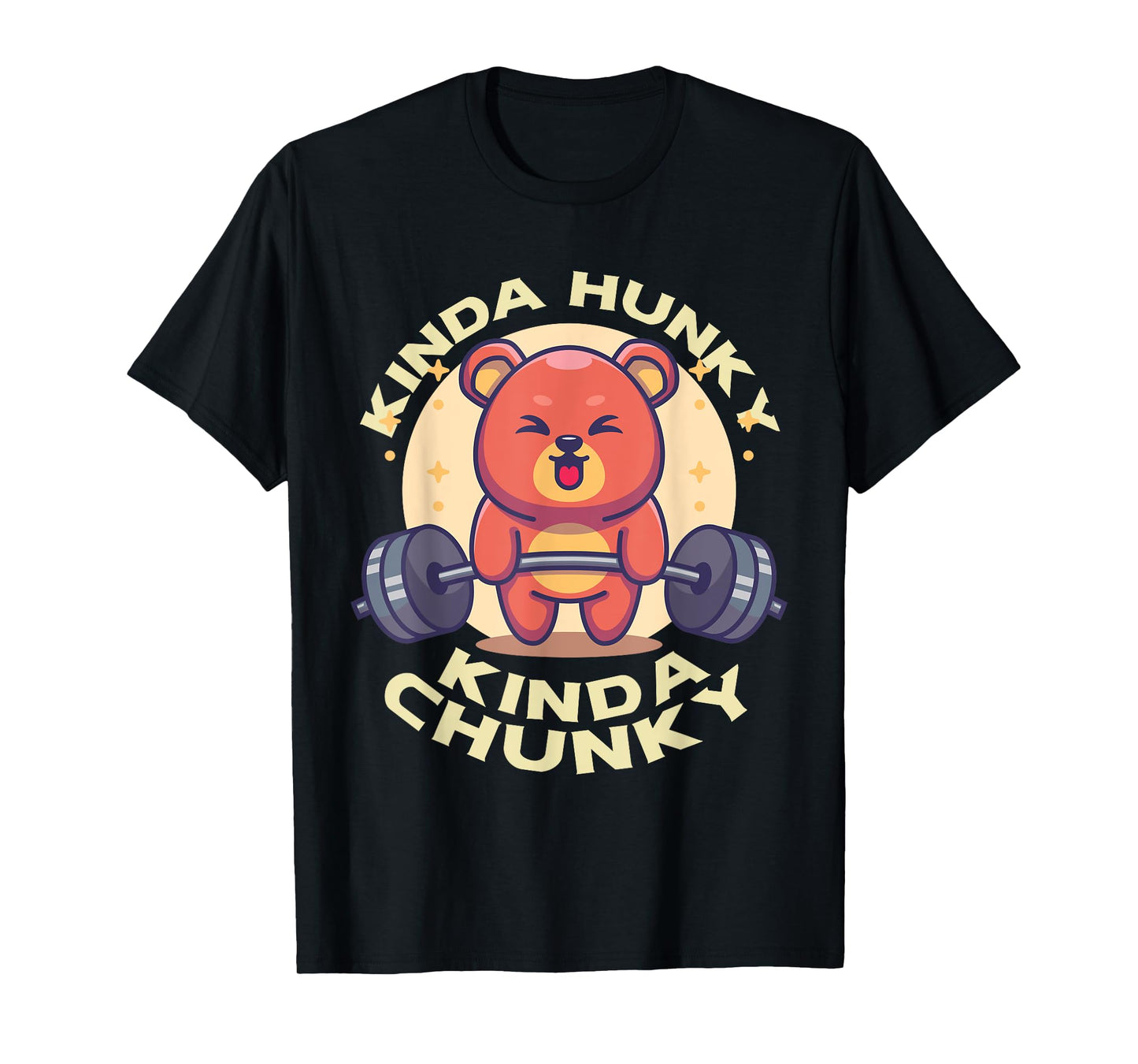 Funny Kinda Chunky Kinda Hunky Bodybuilding Gym Powerlifting T-Shirt