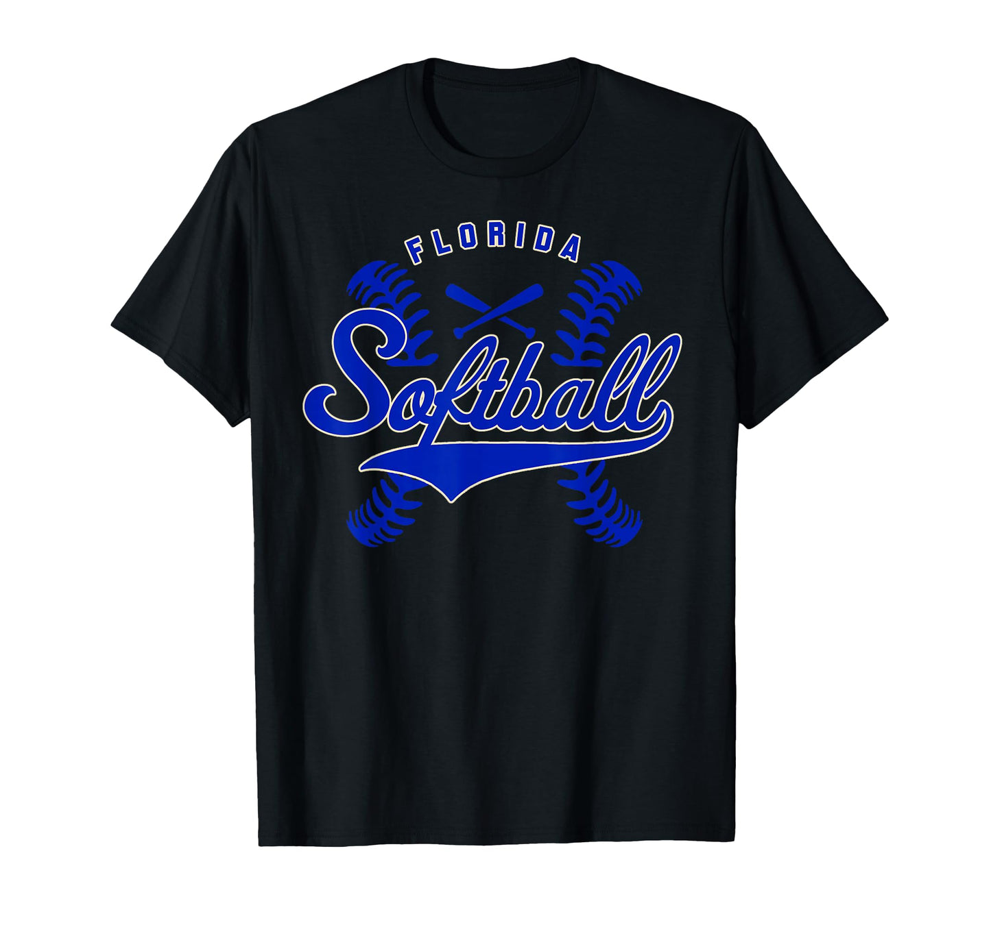Florida Softball Vintage Mens Kids Team Retro Softball Fan T-Shirt