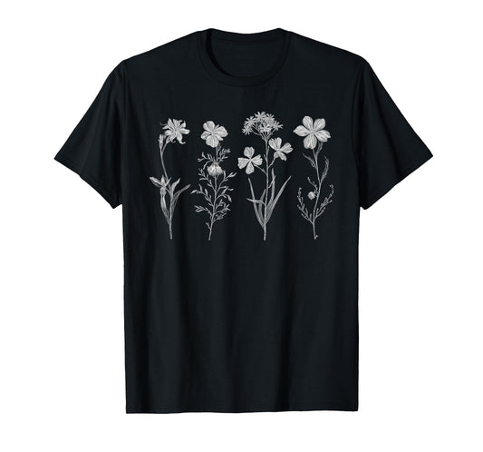 Vintage Wildflower Design for Women & Moms, Floral Lover T-Shirt