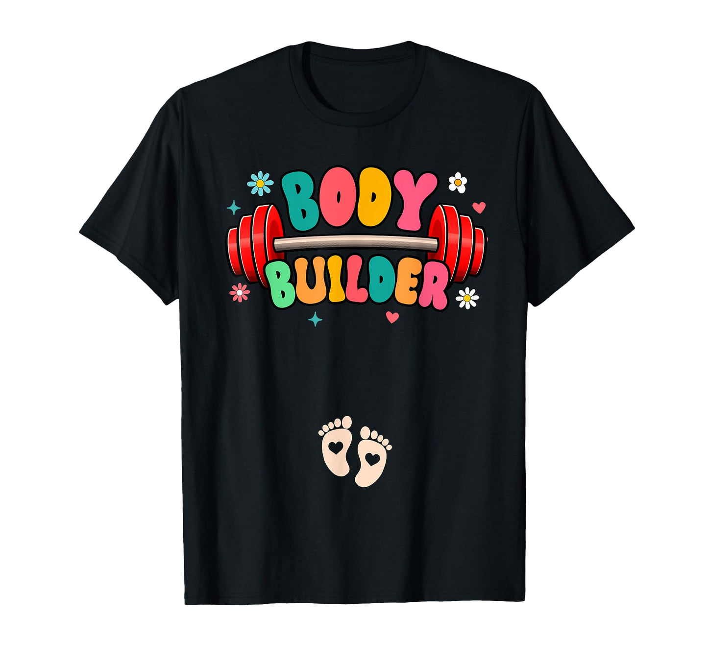 Pregnancy Announcement Fitness Workout Gym Bodybuilder T-Shirt